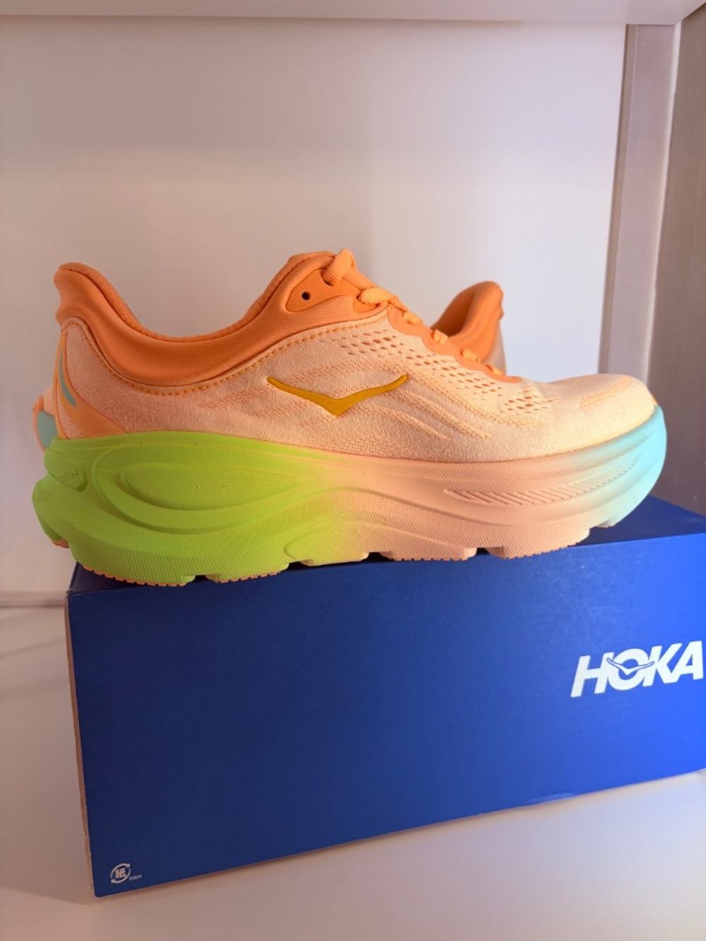 Hoka Bondi 9 Wide Women's 9.5 Running Shoes Vanilla Birch 1162014 - Picture 4 of 6
